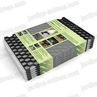 Plaque stabilisation gravier NOIR 57.5cmx40cm xhaut.18mm, lot de 6 = 1.38 m2 100% recyclé