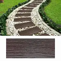 Dalle extérieure imitation bois - Caoutchouc recyclé 25x60cm