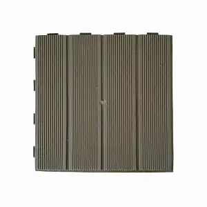 Dalles plastique marron foncé 28x28cm - lot de 4