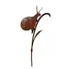 Silhouette escargot sur tige en métal rouillé