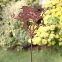 Oiseau dans un nid - Déco en métal