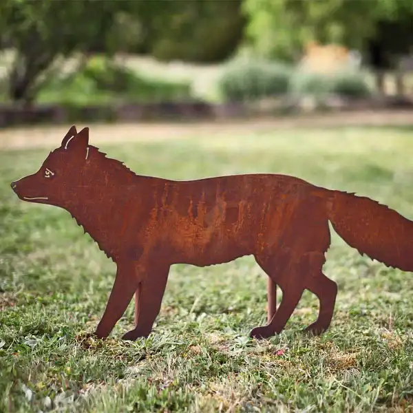 deco renard metal jardin deco renard metal jardin