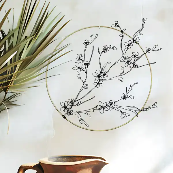 decoration murale fleurs cerisier 20 cm