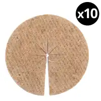 10 disques de paillage en jute pour plantes et arbustes - D.40cm