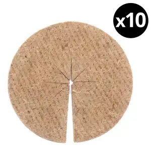 10 disques de paillage en jute pour plantes et arbustes - D.40cm
