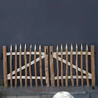 Portillon double en noisetier Larg. 200cm x Haut. 93cm  Portillon double en noisetier Larg. 200cm x Haut. 93cm