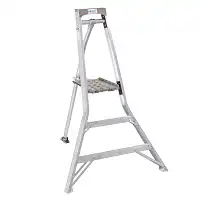 Echelle fruitière tripode Mimax3 aluminium avec plateforme de cueille - H.1,41 m