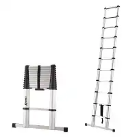 Échelle télescopique en aluminium - 11 barreaux - H.82 à 320 cm