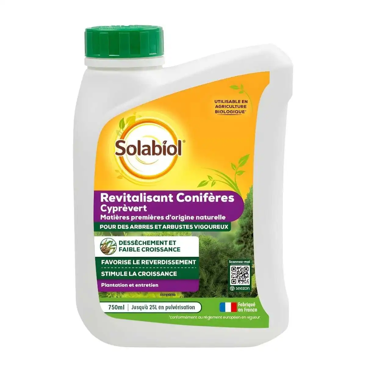 Engrais Conifères revitalisant Cyprèvert 750ml - traitement anti brunissement  Engrais Conifères revitalisant Cyprèvert 750ml - traitement anti brunissement