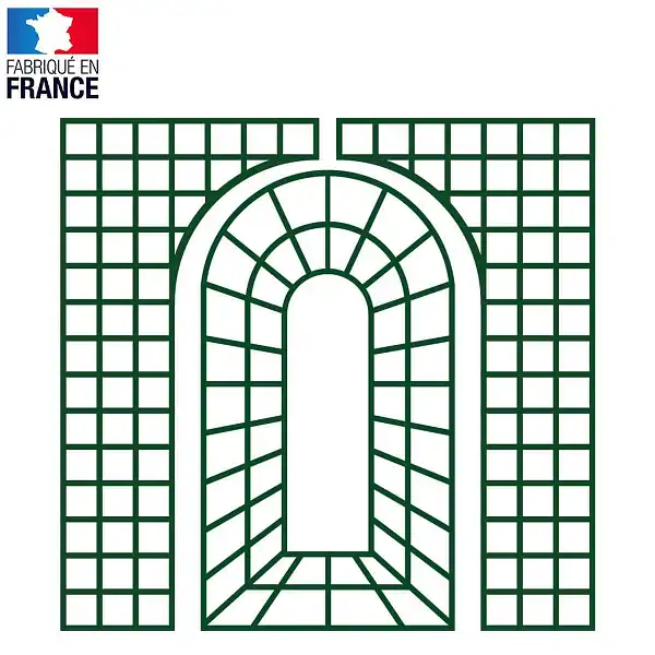 ensemble treillis bois vert