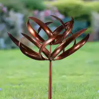 Eolienne Burghley en métal avec pied - Bronze - H.208 x D.43cm