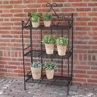 Étagère pliante pour plantes en fer 3 niveaux 113cm