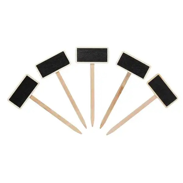 etiquette bois jardin ardoise