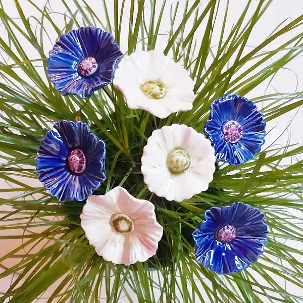 Bouquet fleurs ceramiques sauvages