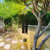 Carillon à vent 91cm en aluminium noir