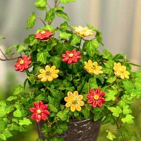 Marguerite en céramique sur tige à planter - Déco jardin