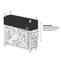 Abri bois de chauffage 1 stère - Bûches 30 à 60cm