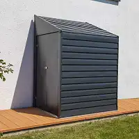 Abri vélo en métal 2.5m2 - Rangement extérieur 1,24m x 2,03m Gris