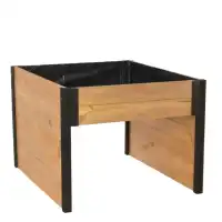 Abri pour robot tondeuse en bois avec jardinière L.60 x P.70 x H.47cm