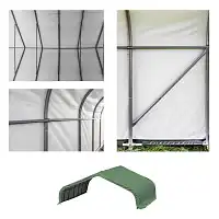 Abri chevaux de 49.6m2 - Larg. 6.70m x long. 7.30m