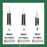 Carillon à vent Géant en aluminium noir ou cuivré