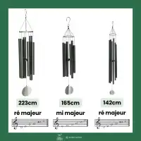 Carillon à vent Géant en aluminium noir ou cuivré