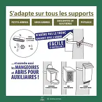 Kit accroche nichoir - sangle + 2 attaches + 4 vis + boucle de serrage