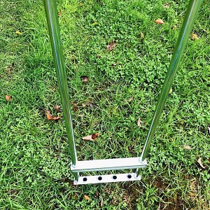 BARAYSTUS Aérateur De Pelouse Manuel Réglable - Outil 4 Pointes Pour Sol Compacté