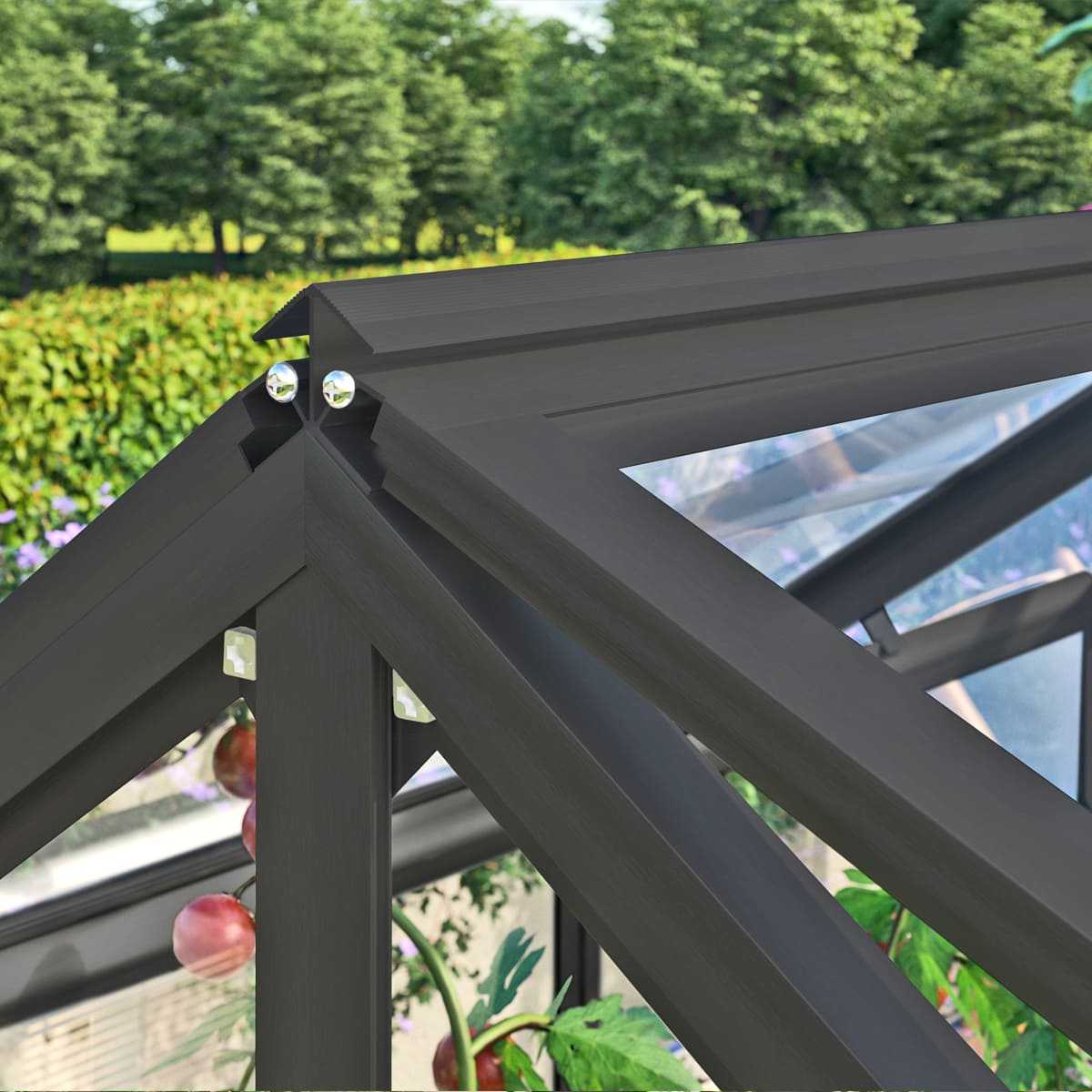 aeration mini serre jardin alu noir