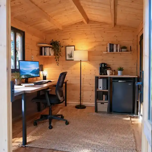 amenagement bureau chalet jardin