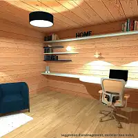 Chalet de jardin BALMAY 15m2 toit plat - Bois Douglas 55mm fabrication française L. 3,9 x l. 3,9 x H. 2,5m