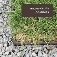 Bordurette métal acier français L.1m x H.12.5cm - Marron RAL 8017