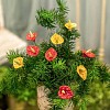 Fleur en céramique sur tige à planter - Anthurium rouge