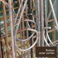 Arche de jardin arrondie en acier corten Arcade - L.141 x l.45 x H.240cm