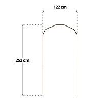 Arche simple arceau en acier 1.2m x 2.50m