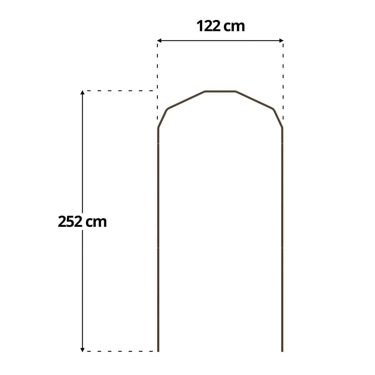 Arche simple arceau en acier 1.2m x 2.50m, vente au meilleur prix