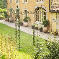 Arche de jardin en fer Zen - L.241 x l.45 x H.218 cm