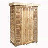 Armoire de jardin en bois, toit plat - Rangement extérieur L. 130 x l. 69 x H. 200 cm