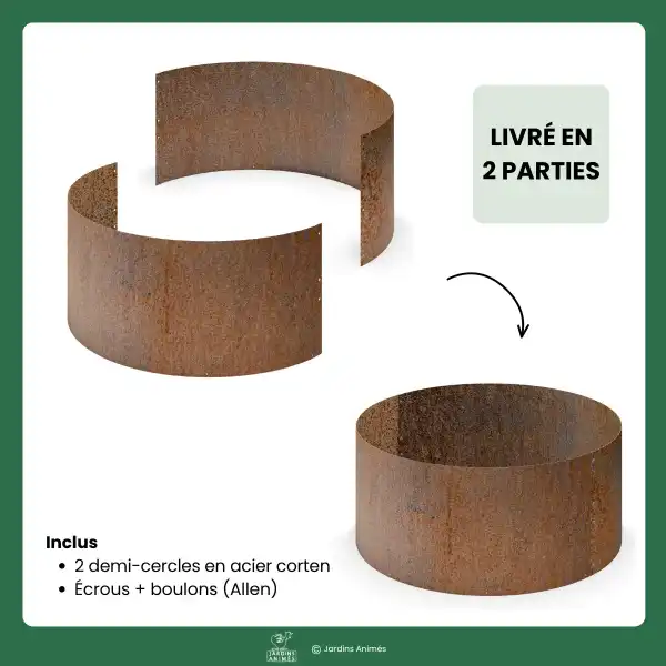 assemblage pot fleur acier xxl