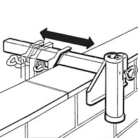 Support parasol balcon - Pour muret ou rambarde large