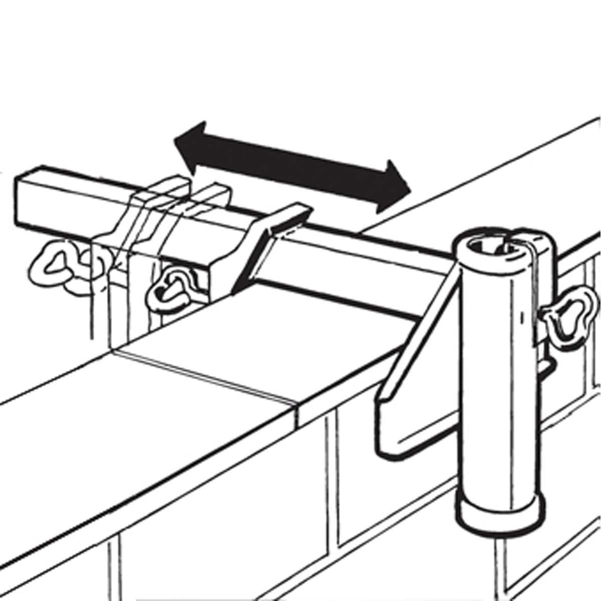 attache parasol balcon rambarde