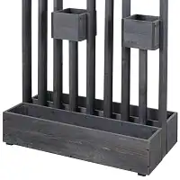 Jardinière avec treillis en bois Haut. 180cm Gris  Jardinière avec treillis en bois Haut. 180cm Gris