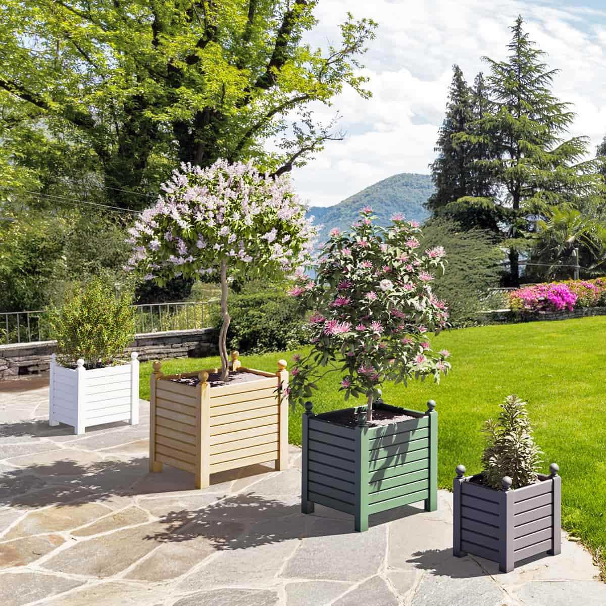 bac fleur type oranger jardin