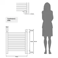 Bac à oranger en bois de châtaignier 250L BLANC - 70cm x 70cm