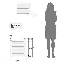 Bac à oranger en bois de châtaignier 80L BLANC- 50cm x 50cm