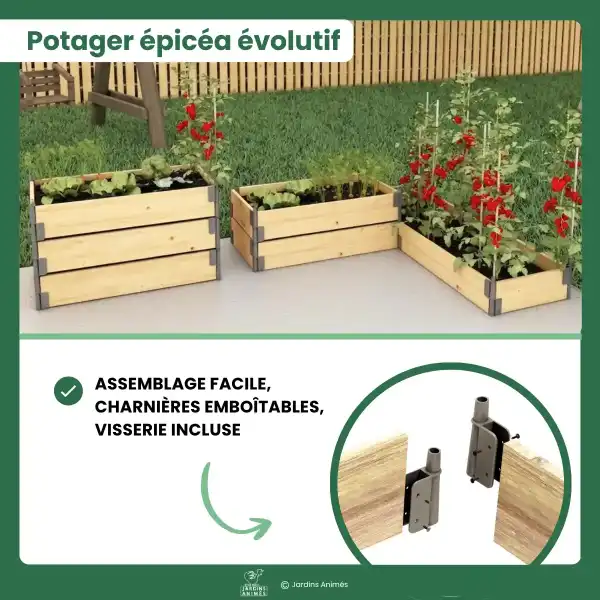 bac potager rectangulaire pratique