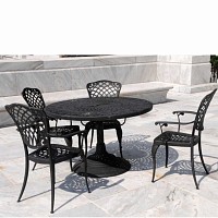 Housse bâche protection table ronde + 4 à 6 chaises diam. 188cm