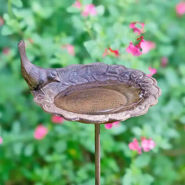 bain oiseau vintage fonte