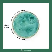 Bain d'oiseau artisanal en céramique - D.20 cm