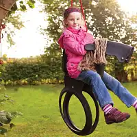 Balancoire cheval en pneu recyclé